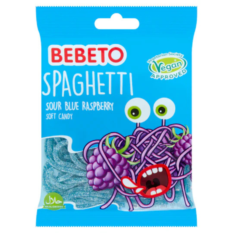 Bebeto Fizzy Blue Raspberry Spaghetti Bag 70g PMP 50p (Case of 20)