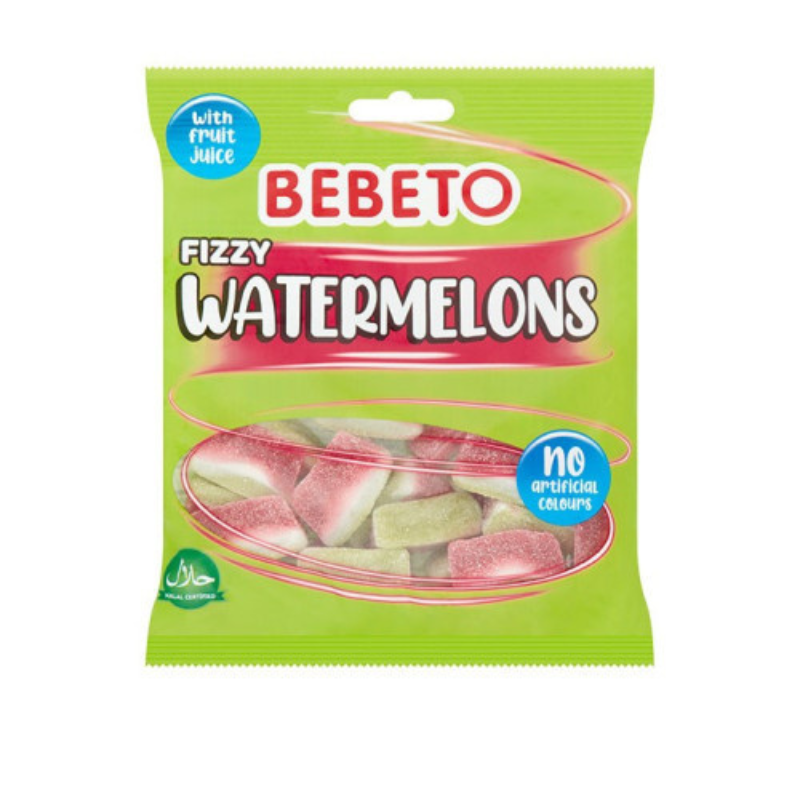 Bebeto Fizzy Watermelons Bag 150g (Case of 10)