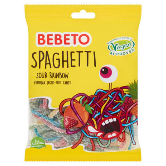 Bebeto Sour Rainbow Spaghetti Bag 70g PMP 50p (Case of 20)