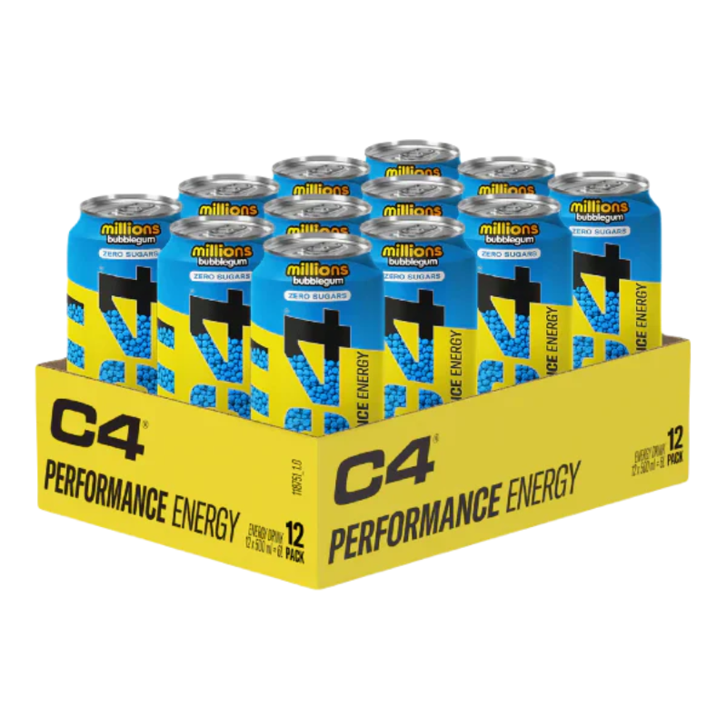 C4 Energy Millions Bubblegum Zero Sugar Can 500ml PMP £1.59 (Case of 12)