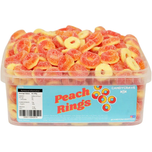 Candycrave Peach Rings Tub 600g