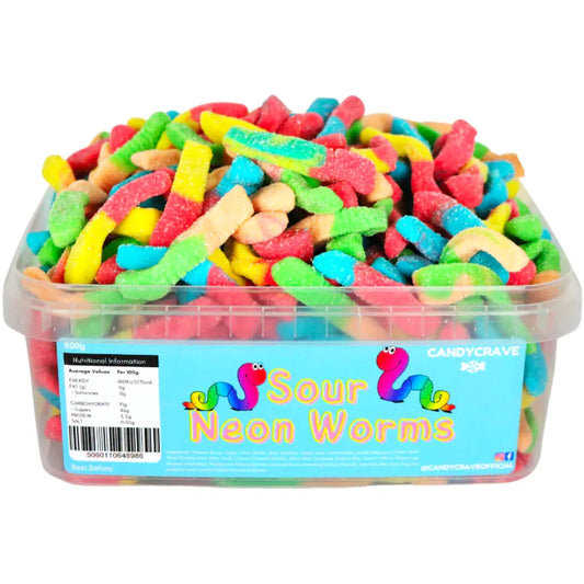 Candycrave Sour Neon Worms 600g