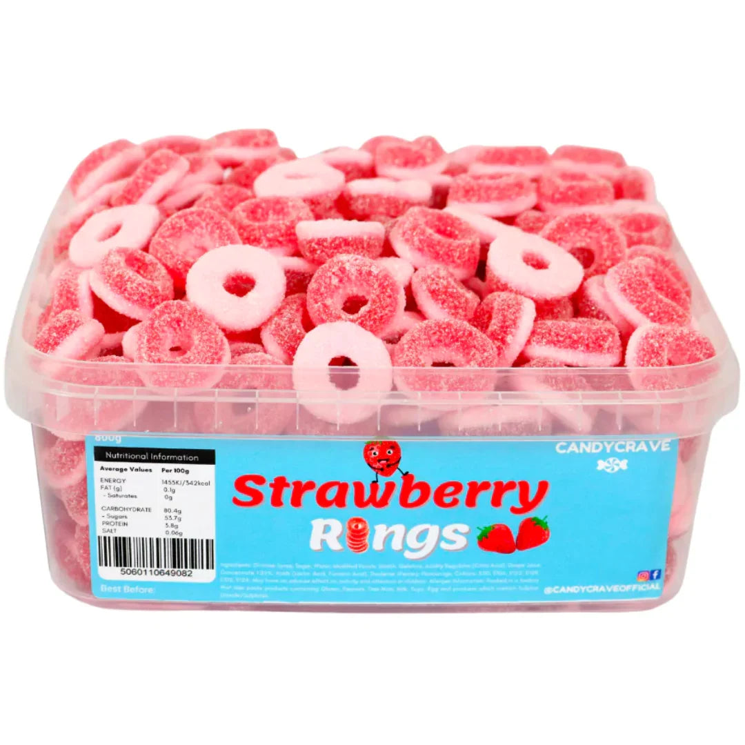 Candycrave Strawberry Rings 600g