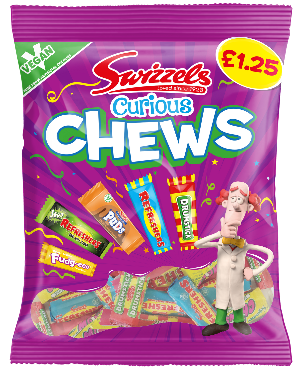 Swizzels Curious Chews 135g PMP £1.25 (Case of 12)