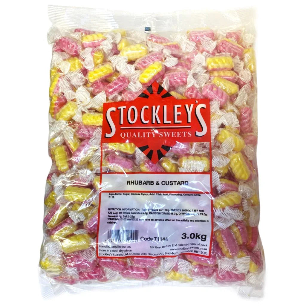 Stockleys Rhubarb & Custard Bag 3kg