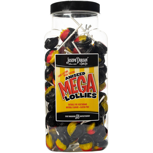 Dobsons Aniseed Mega Lollies Jar (90 Lollys)
