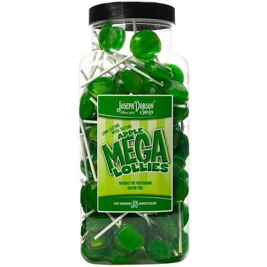 Dobsons Apple Mega Lollies Jar (90 Lollys)