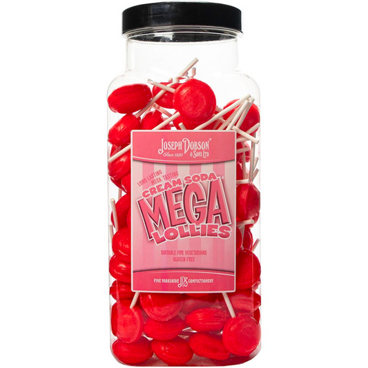 Dobsons Cream Soda Mega Lollies Jar (90 Lollys)