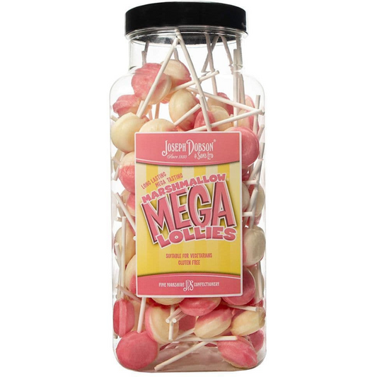 Dobsons Marshmallow Mega Lollies Jar (90 Lollys)