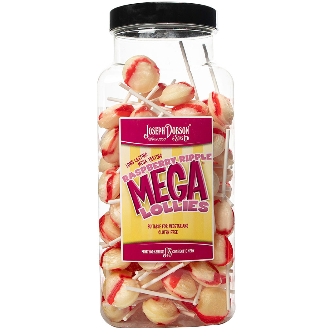 Dobsons Raspberry Ripple Ice Cream Mega Lollies Jar (90 Lollys)