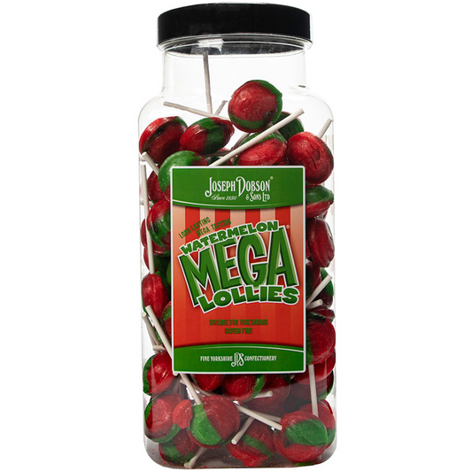 Dobsons Watermelon Mega Lollies Jar (90 Lollys)