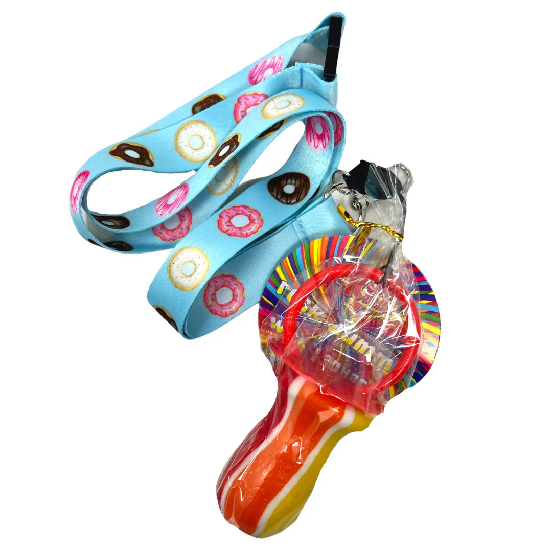 SoSweet Rock Lollipop Lanyard Donut 60g (Case of 36)