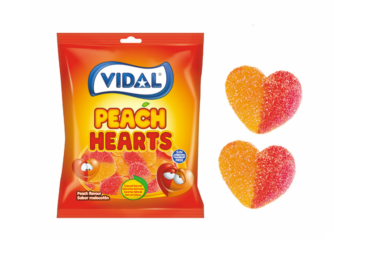 Vidal Peach Hearts Bag 90g (Case of 14)