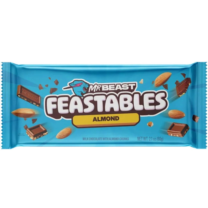 Feastables Mr Beast Almond Milk Chocolate Bar 60g (Case of 10)
