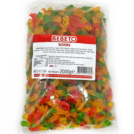 Bebeto Jelly Worms Bag 2kg