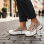 Avarati Karena Women’s Platform Sneakers – Canvas Chunky Sole Casual Shoes - AVARATI