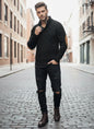 Avarati Men’s Cable Knit Sweater – Classic Knit Pullover with Elbow Patches - AVARATI
