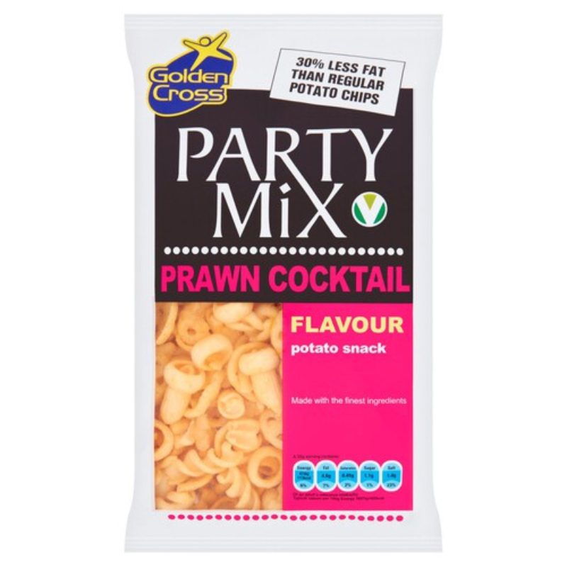 Golden Cross Party Mix Prawn Cocktail Bag 125g (Case of 12)