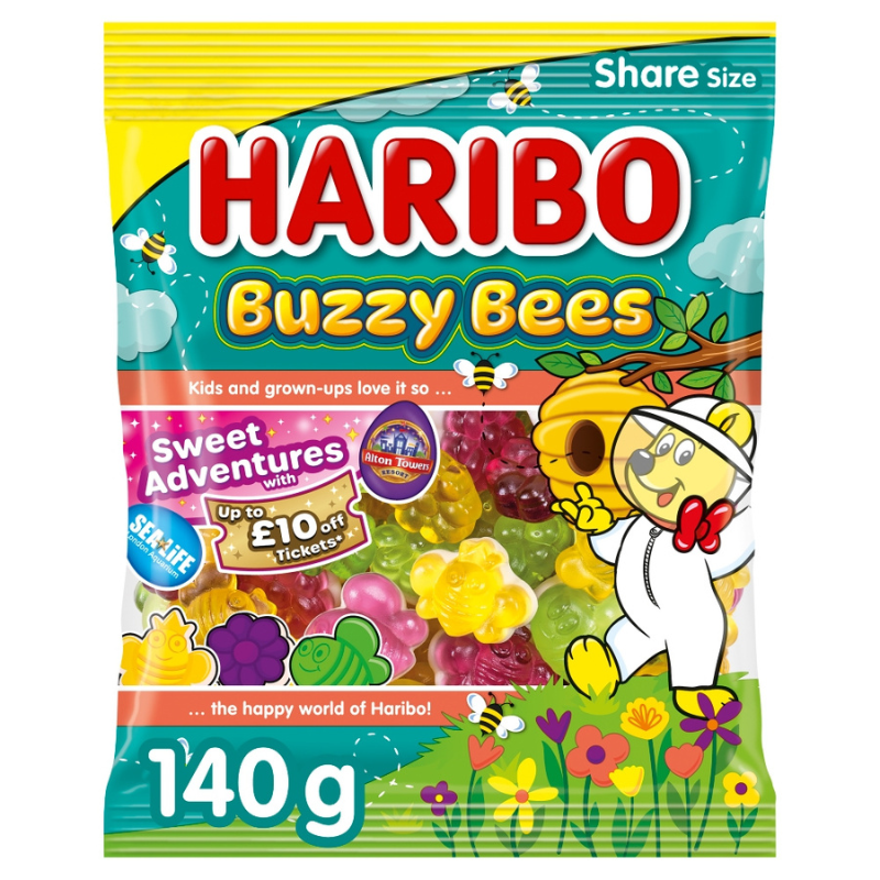 Haribo Buzzy Bees (140g) PMP £1.25 (case of 12)