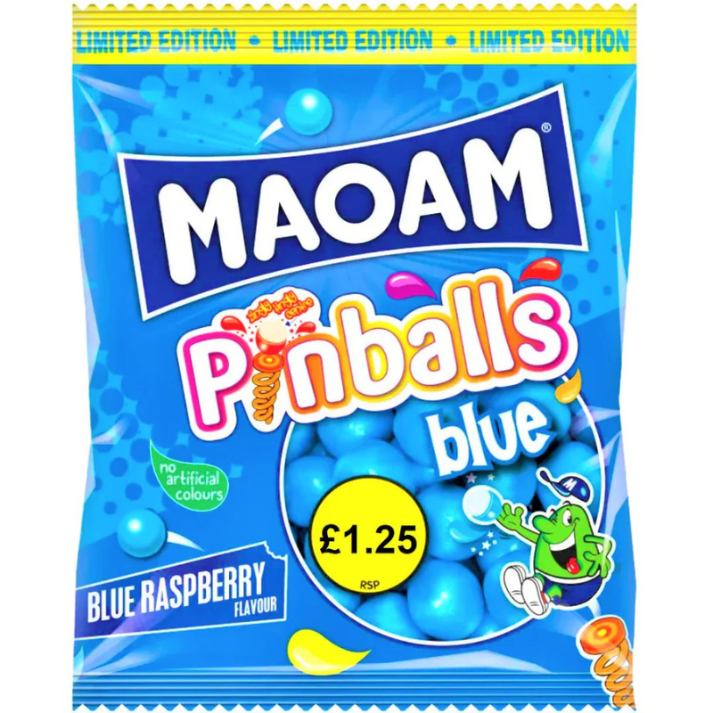 Haribo Maoam Pinballs Blue 140g PMP £1.25 (Case of 14)