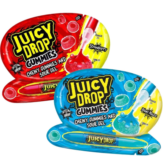 Bazooka Juicy Drop Gummies and Sour Gel 57g (Case of 12)