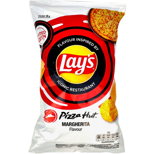 Lays Pizza Hut Margherita Bag 140g (Case of 9)