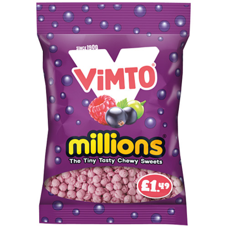 Millions Bags Vimto 110g PMP £1.49 (Case of 12)