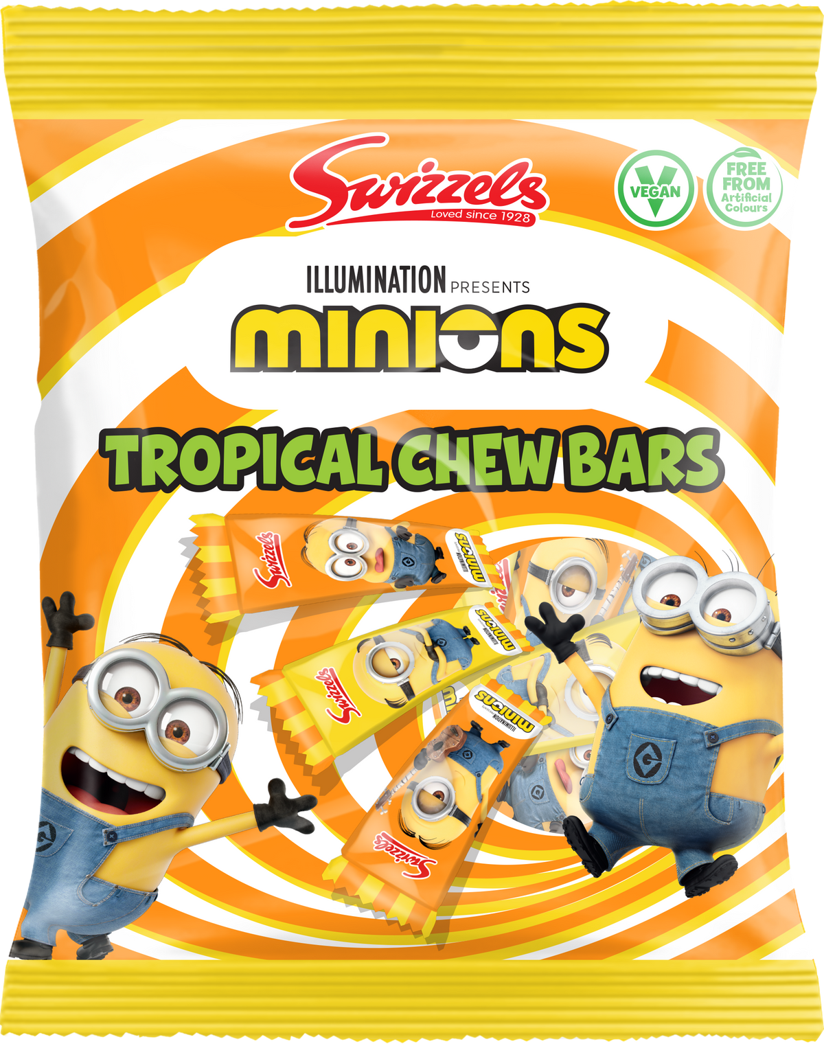 Swizzels Minions Tropical Chew Bars 120g PMP £1.15 (Case of 12)