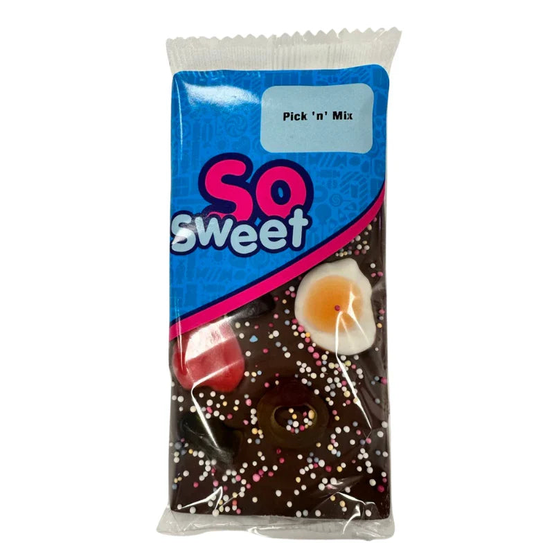 SoSweet Pick & Mix Milk Chocolate Bar 80g (Case of 12)