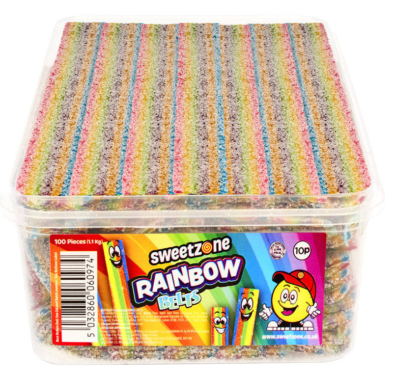 Sweetzone Belts Rainbow Tub (100pcs)