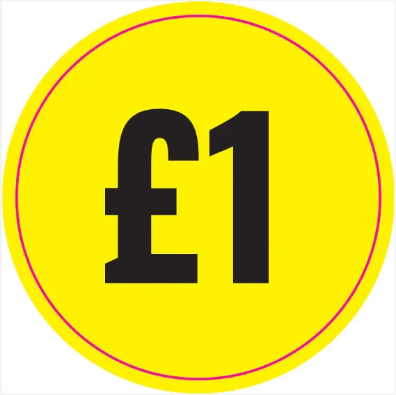 Price Stickers £1 (1 sheet) (60 per sheet)