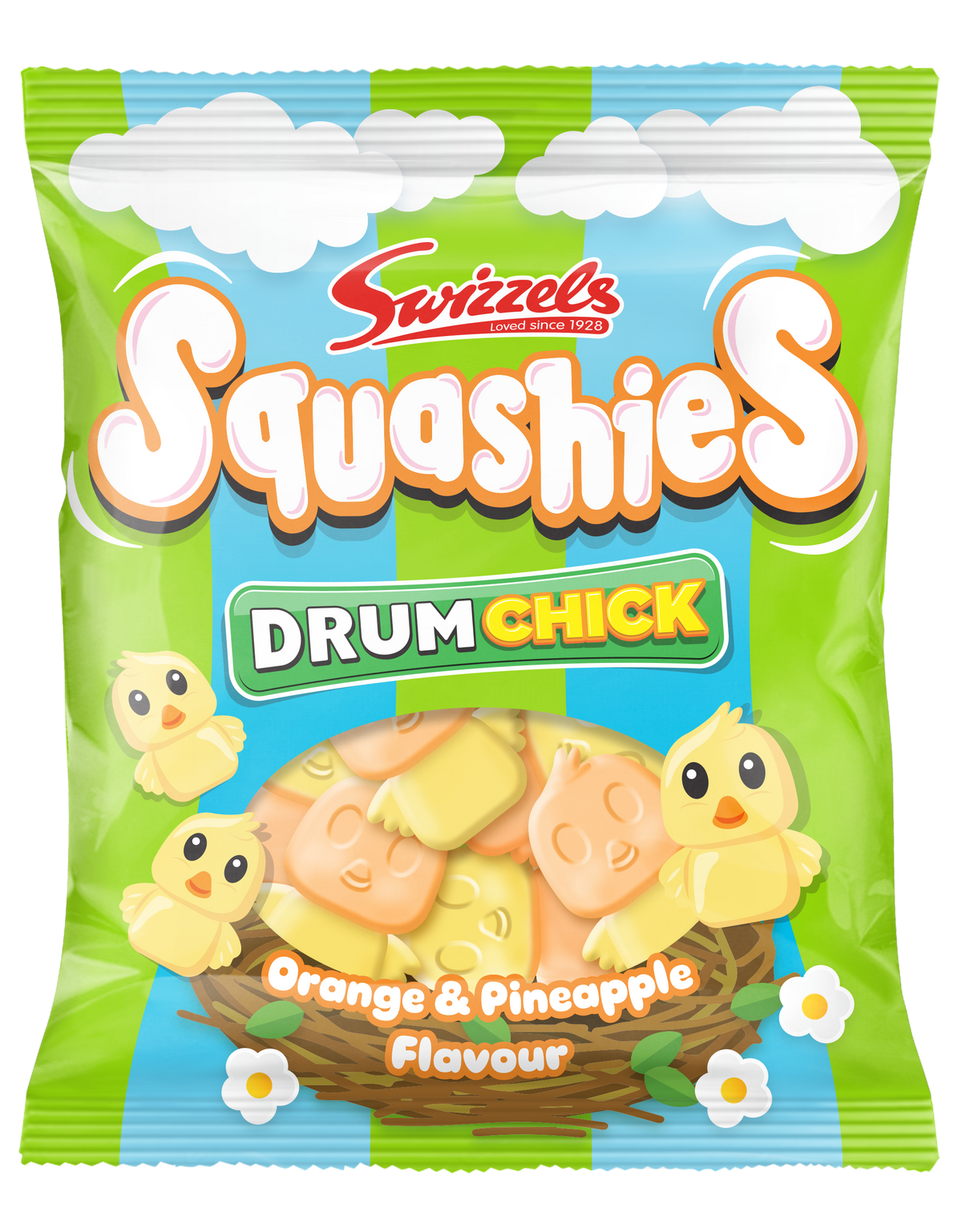 Swizzels Squashies DrumChick Bag 120g (Case of 12)