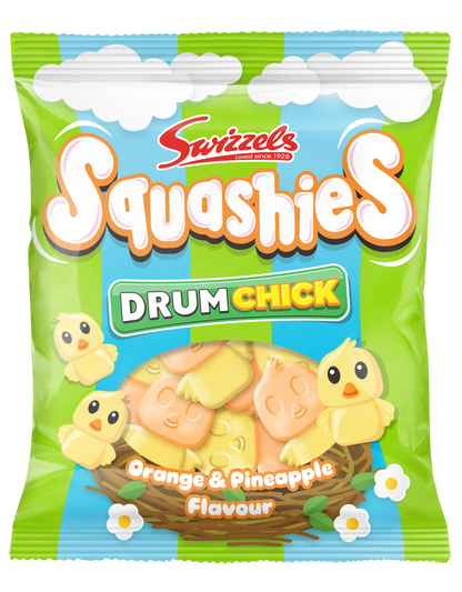 Swizzels Squashies DrumChick Bag 120g (Case of 12)
