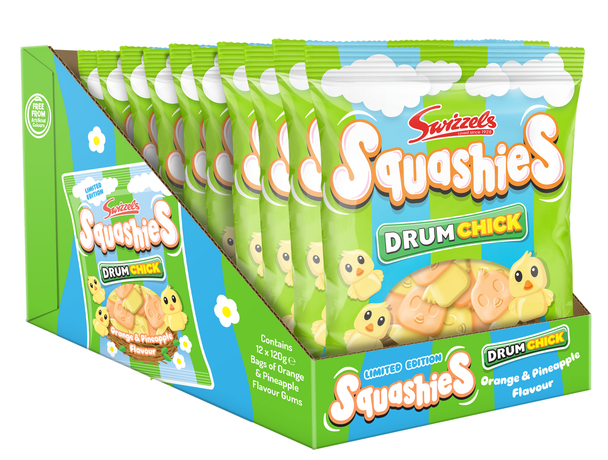 Swizzels Squashies DrumChick Bag 120g (Case of 12)