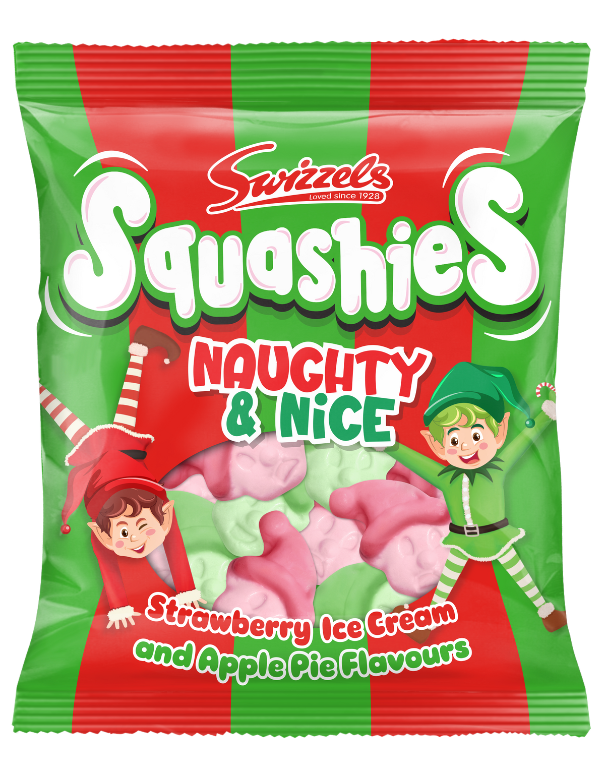 Swizzels Squashies Naughty & Nice Peg Bag 120g (Case of 12)