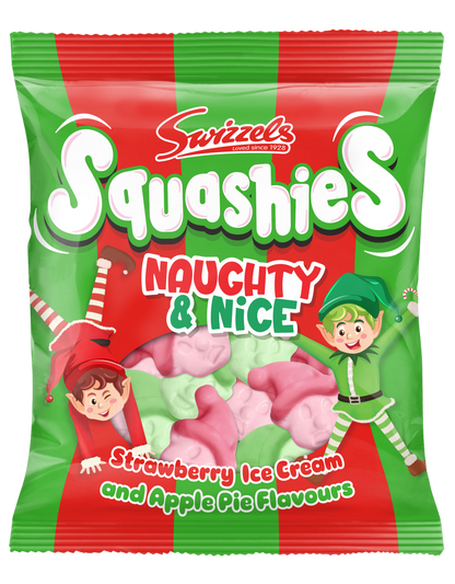 Swizzels Squashies Naughty & Nice Peg Bag 120g (Case of 12)