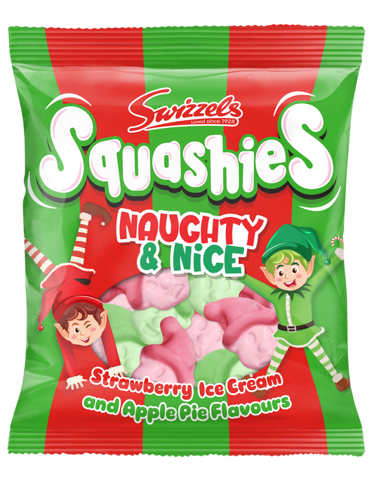 Swizzels Squashies Naughty & Nice Peg Bag 120g (Case of 12)