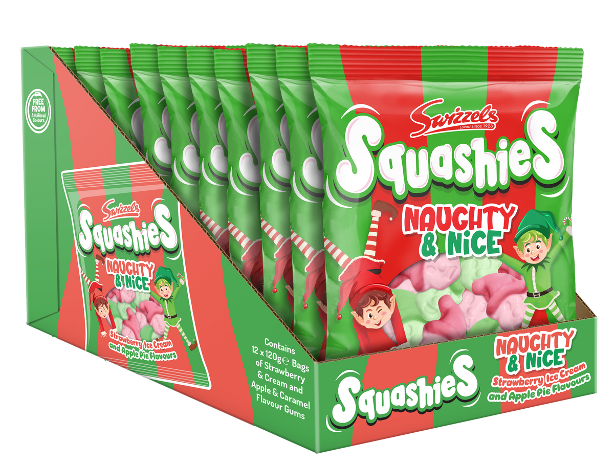 Swizzels Squashies Naughty & Nice Peg Bag 120g (Case of 12)