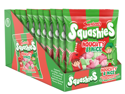 Swizzels Squashies Naughty & Nice Peg Bag 120g (Case of 12)