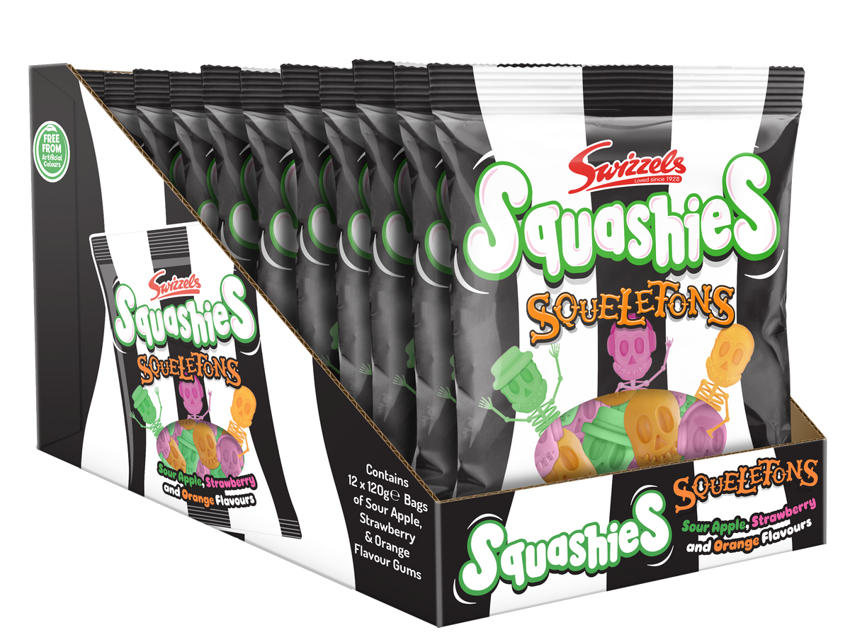 Swizzels Squashies Skeletons 120g (Case of 12)