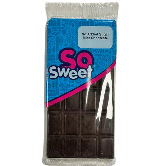 SoSweet Sugar Free Mint Dark Chocolate Bar 80g (Case of 12)