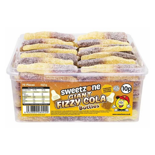 Sweetzone Giant Fizzy Cola Bottles Tub 805g