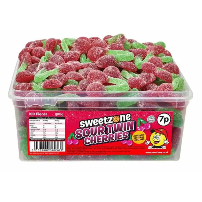 Sweetzone Sour Twin Cherries Tub 800g