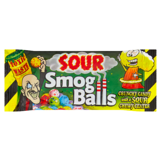 Toxic Waste Sour Smog Balls Pillow Pack 48g (Case of 24)