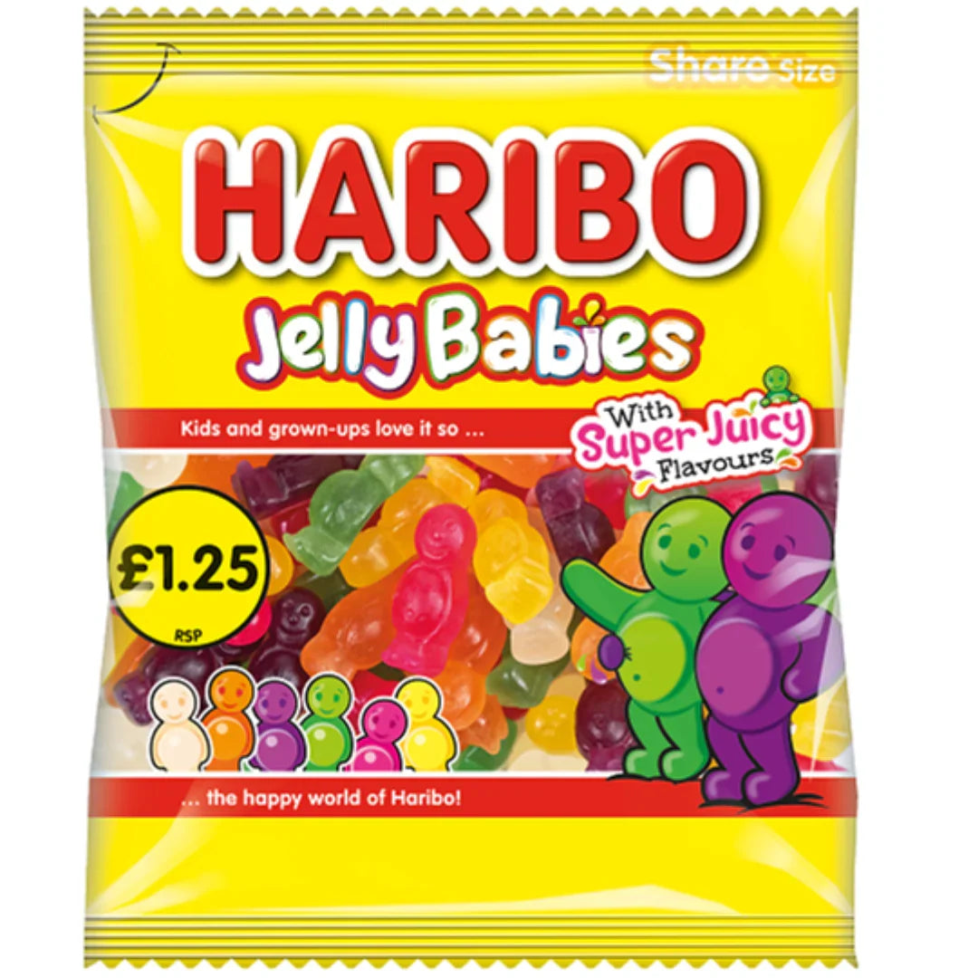 Haribo Jelly Babies 140g PMP £1.25 (Case of 12)