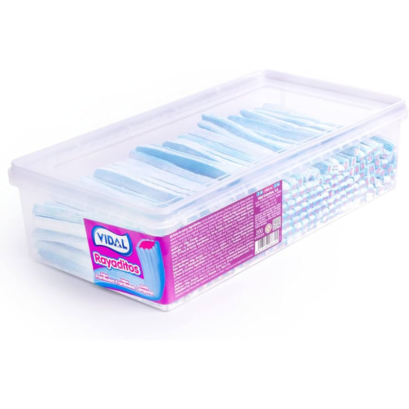 Vidal Raspberry Rayaditos Tub (200pcs)