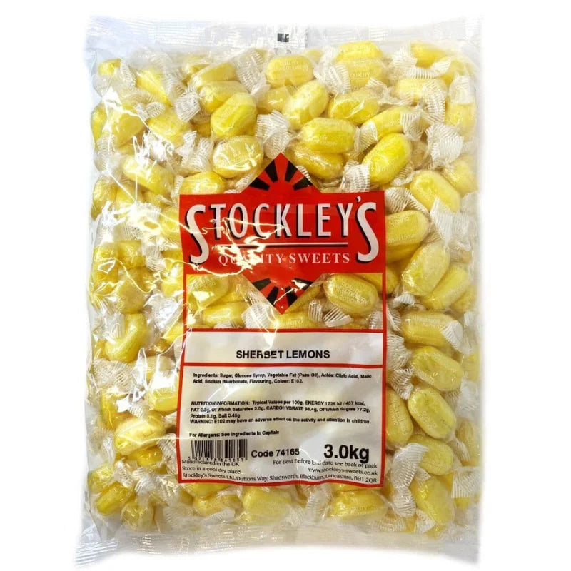 Stockleys Sherbet Lemons Bag 3kg