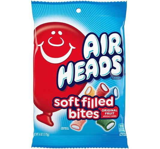 Airheads Soft Filled Bites Peg Bag 170g (Case of 12)