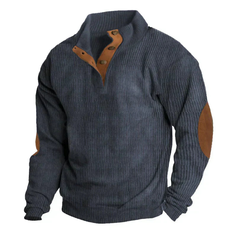 Avarati Men’s Rustic Patches Sweater