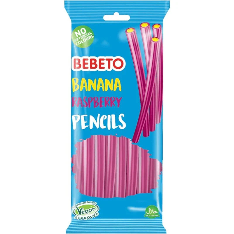 Bebeto Banana & Raspberry Pencils Bag 160g £1 PMP (Case of 12)